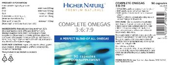 Higher Nature Complete Omegas 3:6:7:9 - food supplement