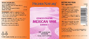 Higher Nature Concentrated Mexican Yam Extract - food supplement
