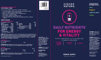 Higher Nature Daily Nutrients For Energy & Vitality B Vitamin & Ginseng Complex - food supplement