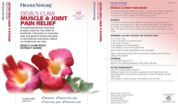 Higher Nature Devil's Claw - supplement