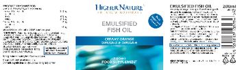 Higher Nature Emulsified Fish Oil Creamy Orange - food supplement