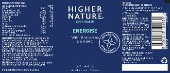 Higher Nature Energise - food supplement