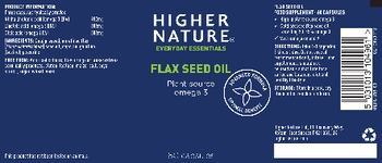 Higher Nature Flax Seed Oil - food supplement