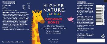 Higher Nature For Kids Growing Bones Natural Strawberry Flavour Chewables - food supplement