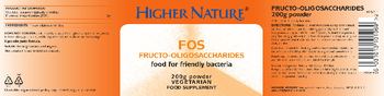 Higher Nature FOS Fructo-Oligosaccharides - food supplement