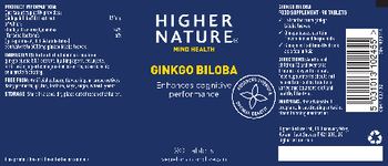 Higher Nature Ginko Biloba - food supplement
