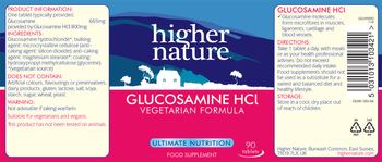 Higher Nature Glucosamine HCL - food supplement