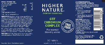 Higher Nature GTF Chromium Complex - food supplement