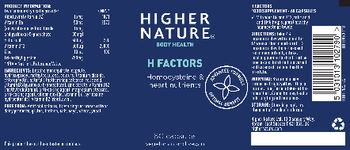 Higher Nature H Factors - food supplement