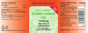 Higher Nature High Potency Starflower Oil 1000 mg - food supplement
