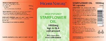 Higher Nature High Potency Starflower Oil 1000 mg - food supplement