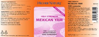 Higher Nature High Strength Mexican Yam - food supplement