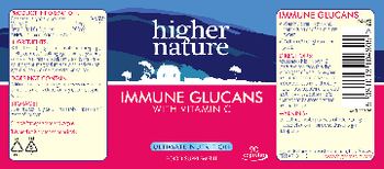 Higher Nature Immune Glucans - food supplement