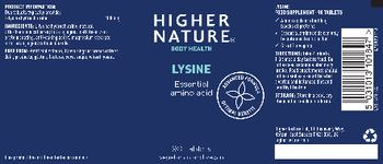 Higher Nature Lysine - food supplement