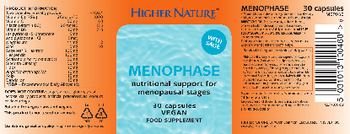 Higher Nature Menophase - food supplement