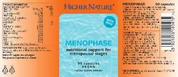 Higher Nature Menophase - food supplement
