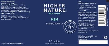 Higher Nature MSM - food supplement