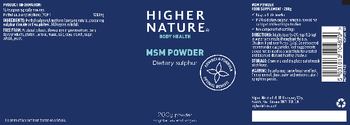 Higher Nature MSM Powder - food supplement