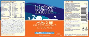 Higher Nature Mum-2-Be - food supplement