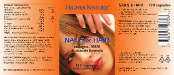 Higher Nature Nails & Hair - food supplement