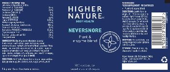 Higher Nature Neversnore - food supplement