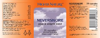 Higher Nature Neversnore - food supplement