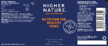 Higher Nature Nutrition for Healthy Veins - food supplement