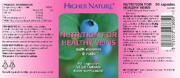 Higher Nature Nutrition For Healthy Veins - food supplement