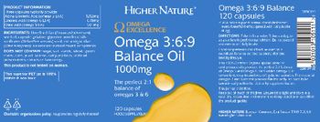 Higher Nature Omega 3:6:9 Balance Oil 1000mg - food supplement