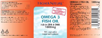 Higher Nature Omega 3 Fish Oil 1000 mg - food supplement