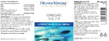 Higher Nature Omegas 3:6:7:9 - food supplement