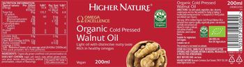 Higher Nature Organic Cold Pressed Walnut Oil - supplement