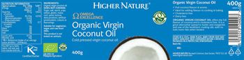 Higher Nature Organic Virgin Coconut Oil - supplement