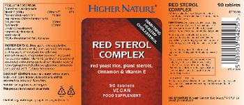 Higher Nature Red Sterol Complex - food supplement
