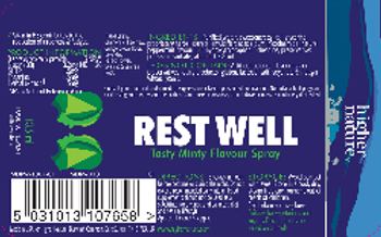 Higher Nature Rest Well Tasty Minty Flavour Spray - food supplement