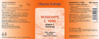 Higher Nature Rosehips C 1000 - food supplement
