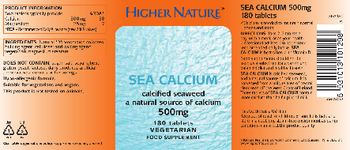 Higher Nature Sea Calcium 500 mg - food supplement