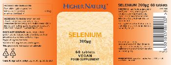 Higher Nature Selenium 200 mcg - food supplement