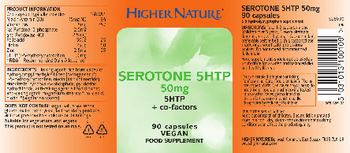 Higher Nature Serotone 5HTP 50 mg - food supplement