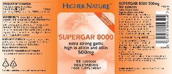 Higher Nature SuparGar 8000 - food supplement