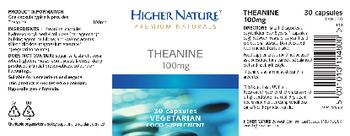 Higher Nature Theanine 100 mg - food supplement