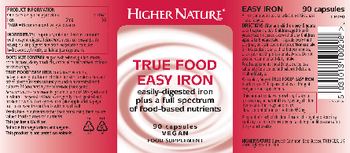 Higher Nature True Food Easy Iron - food supplement