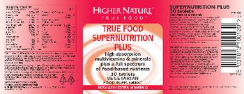 Higher Nature True Food Supernutrition Plus - food supplement