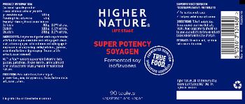 Higher Nature True Food Superpotency Soyagen - food supplement