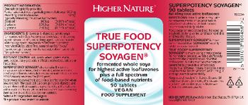 Higher Nature True Food Superpotency Soyagen - food supplement