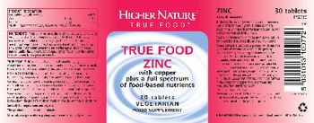 Higher Nature True Food Zinc - food supplement