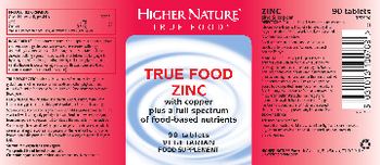 Higher Nature True Food Zinc - food supplement