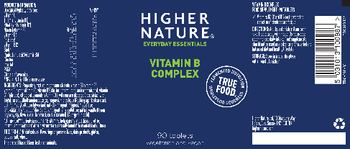 Higher Nature Vitamin B Complex - food supplement