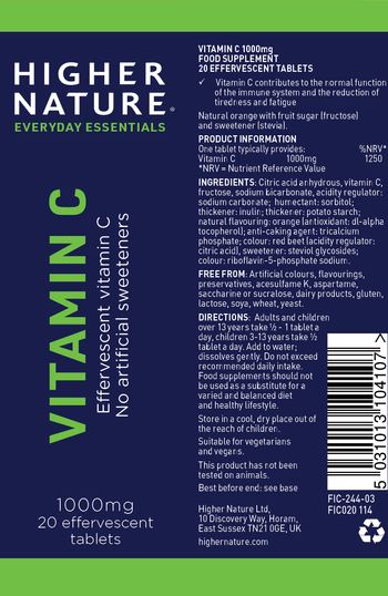 Higher Nature Vitamin C 1000 mg - food supplement