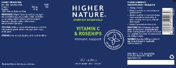 Higher Nature Vitamin C & Rosehips - food supplement
